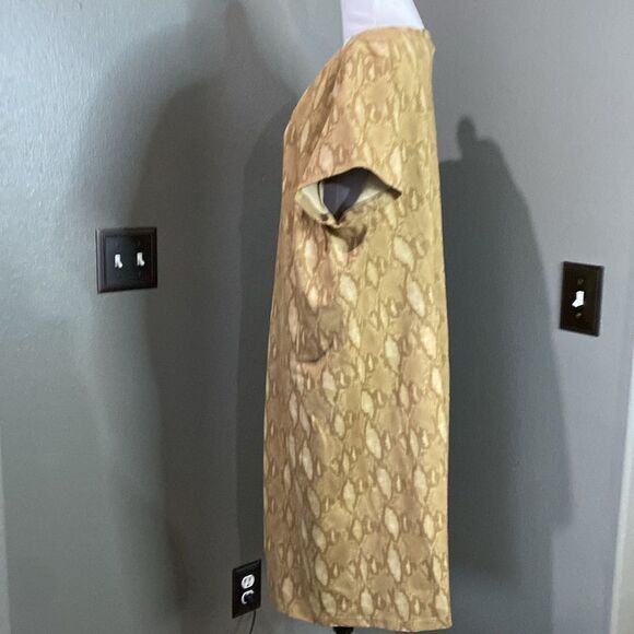 RALPH LAUREN SNAKE PRINT DRESS Tan - Picture 6 of 8